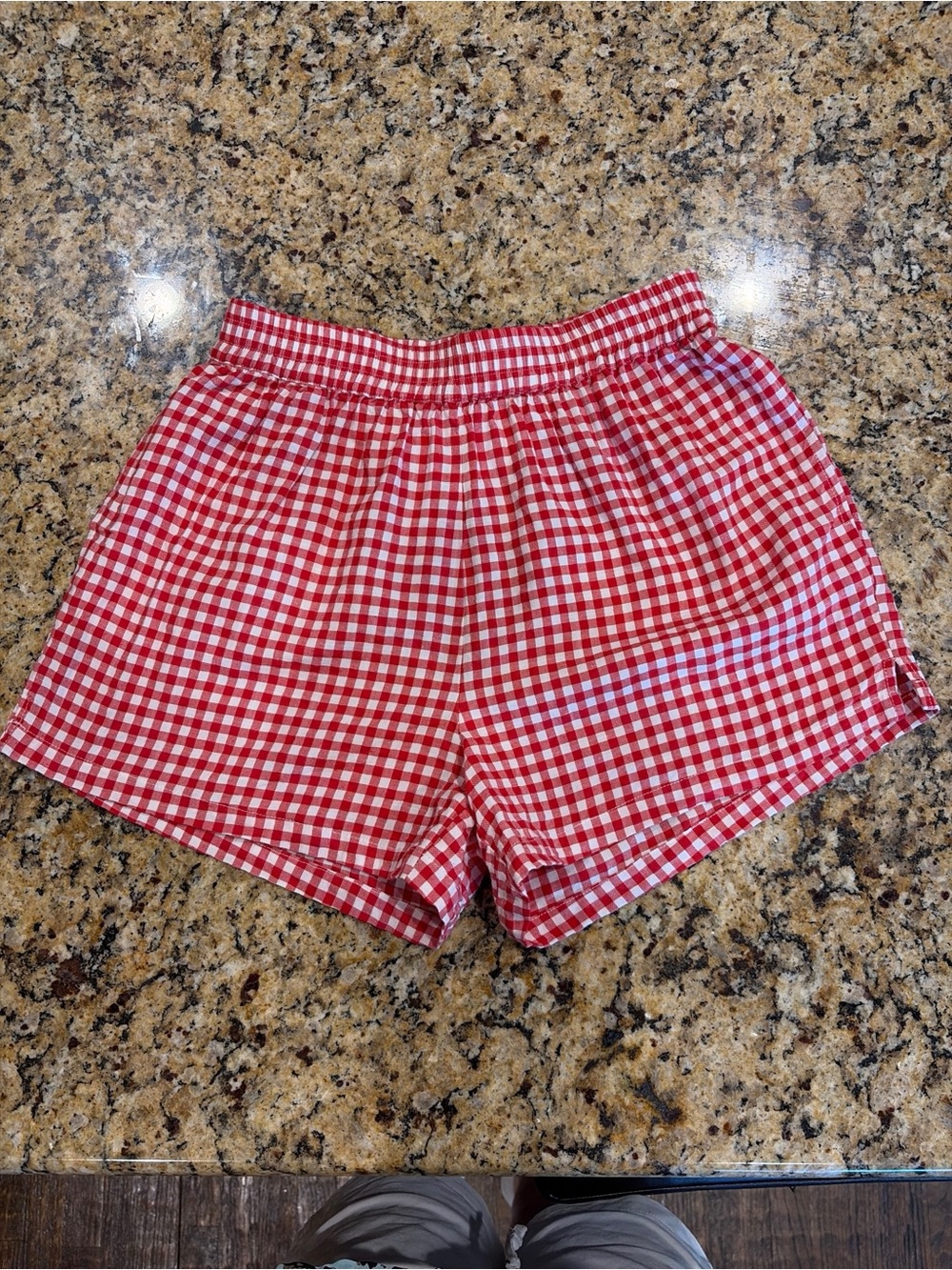 Wishlist Red Gingham High-Waist Pull-On Shorts
